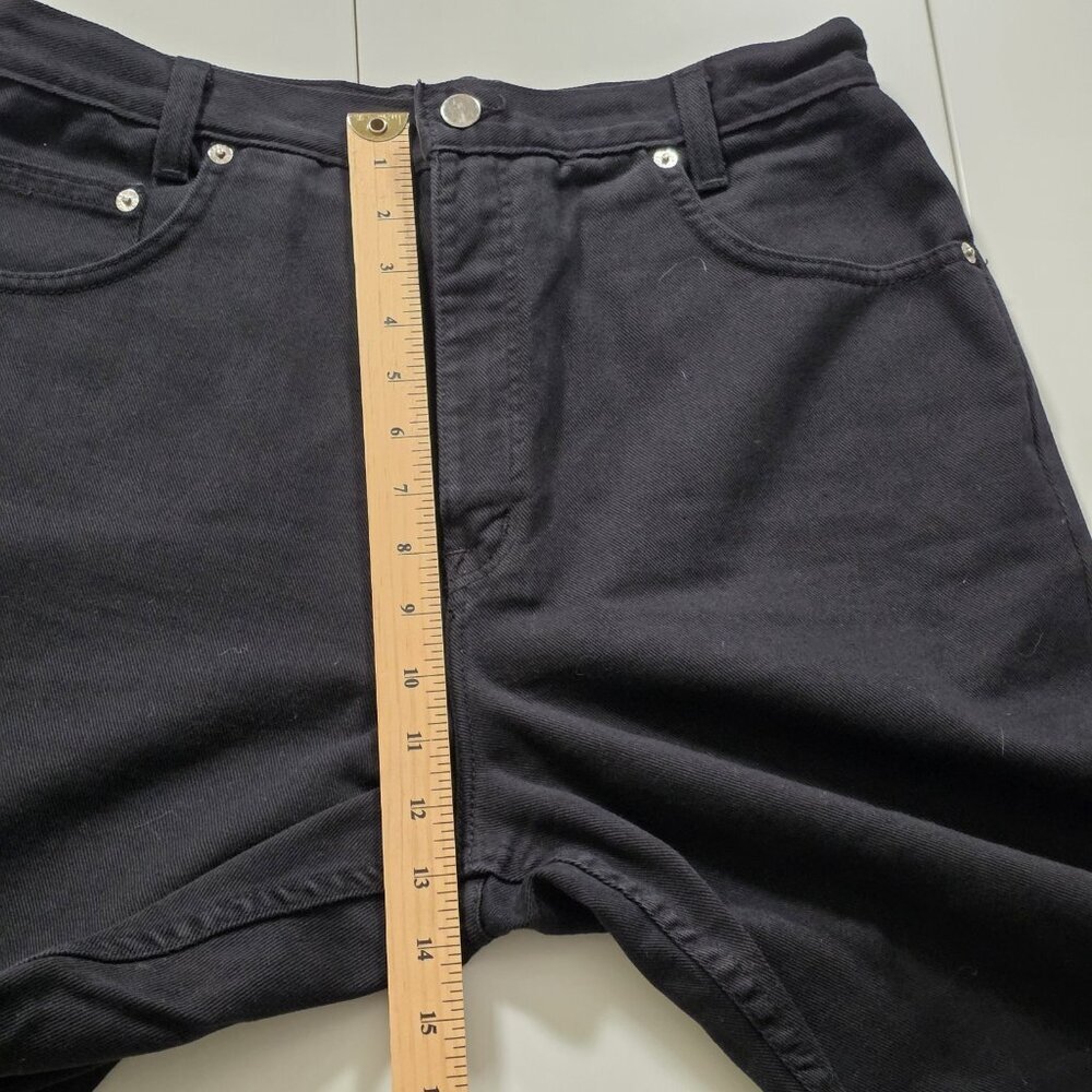 Simon Chang Jeans Women 14 Black High Rise Cotton Denim Canada Made Straight Leg - Picture 5 of 16